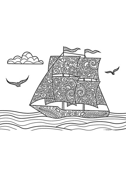 Корабль для раскрашивания