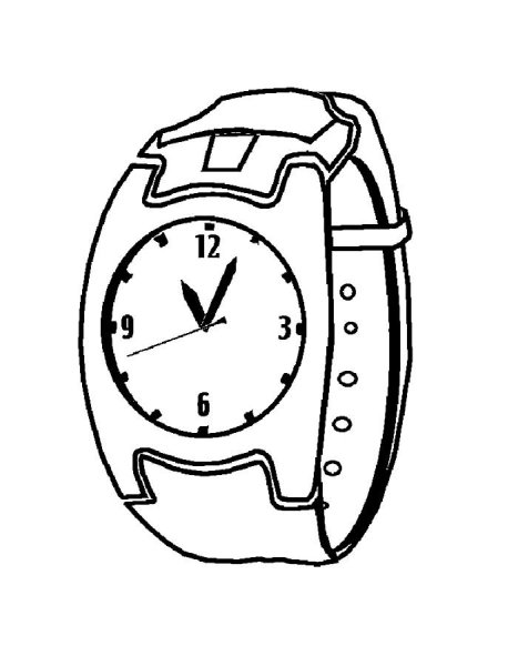 Часы раскраска
