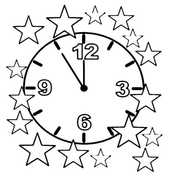 Часы для раскрашивания для детей
