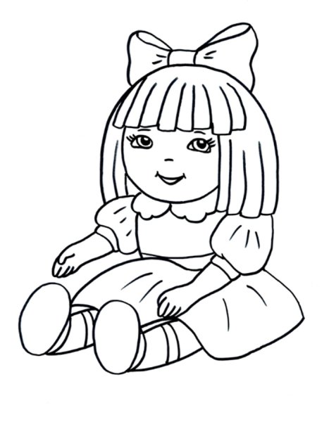 Раскраска кукла