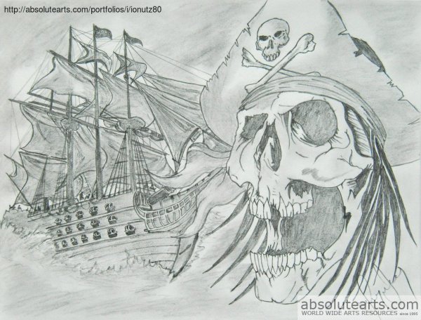 Раскраска пираты Карибского моря чёрная жемчуцжинга