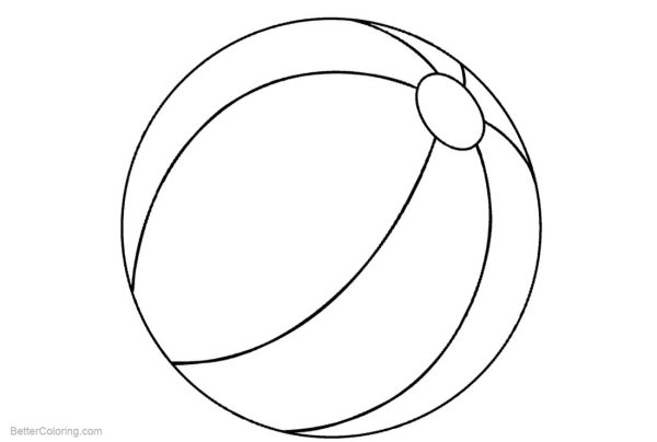 Мячик раскраска для детей