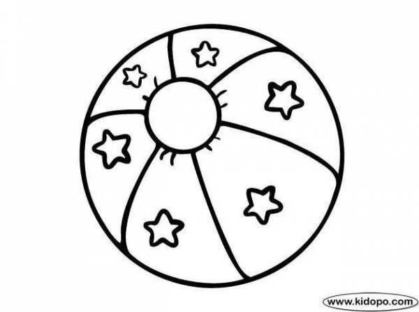 Мяч раскраска для детей