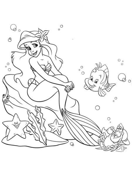 Раскраска русалки