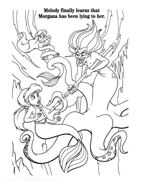 Раскраска Русалочка Урсула