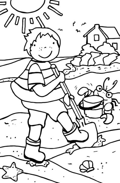 Раскраска лето каникулы