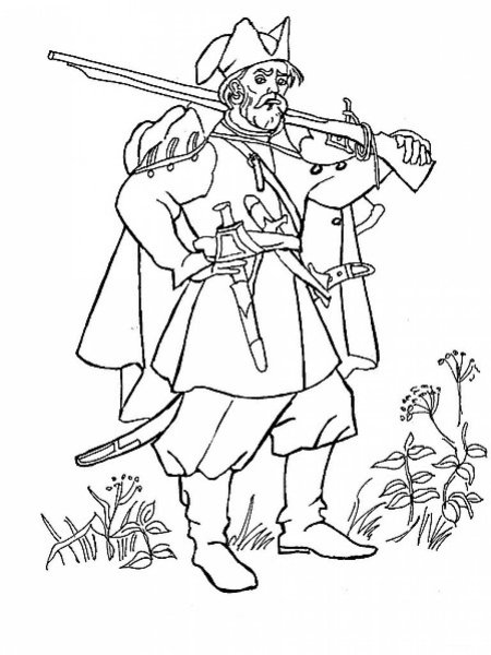 Казаки раскраска