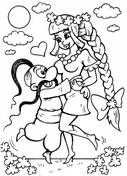 Козак раскраска