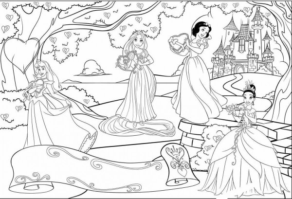 Раскраски для девочек принцессы Диснея