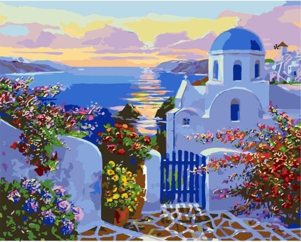 Картина по номерам Санторини