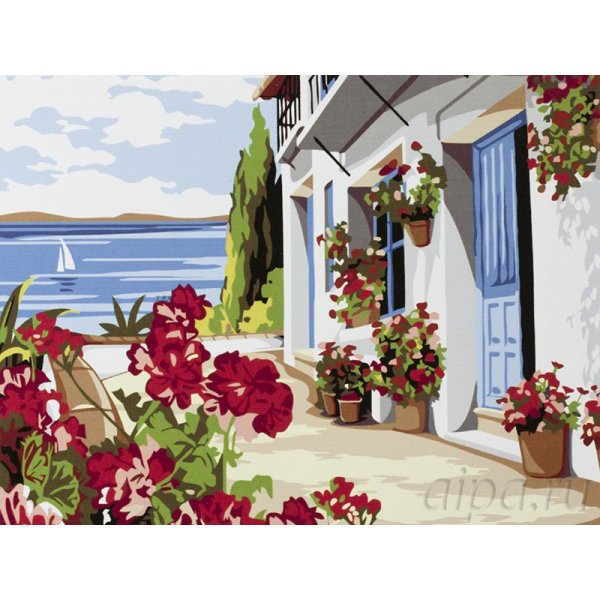 Картина по номерам дом у моря