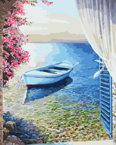 Лодки на берегу живопись