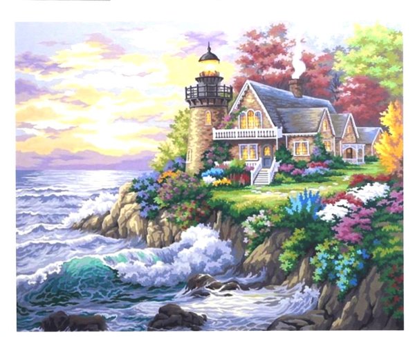 Алмазная вышивка ама2-004 "жизнь у маяка"