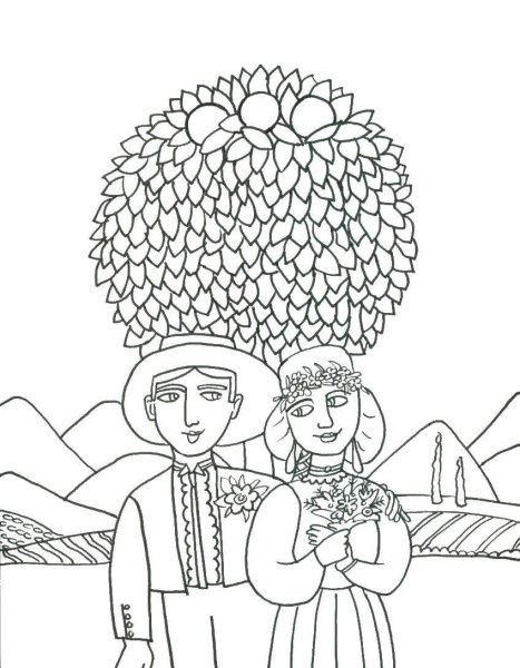 Раскраска на тему Кубань мой край родной