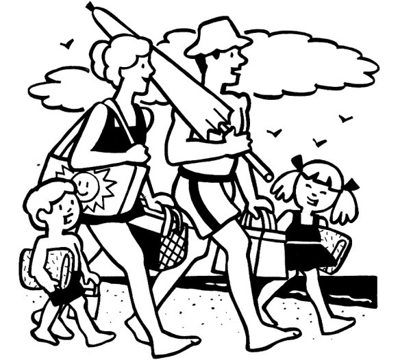 Раскраска лето каникулы