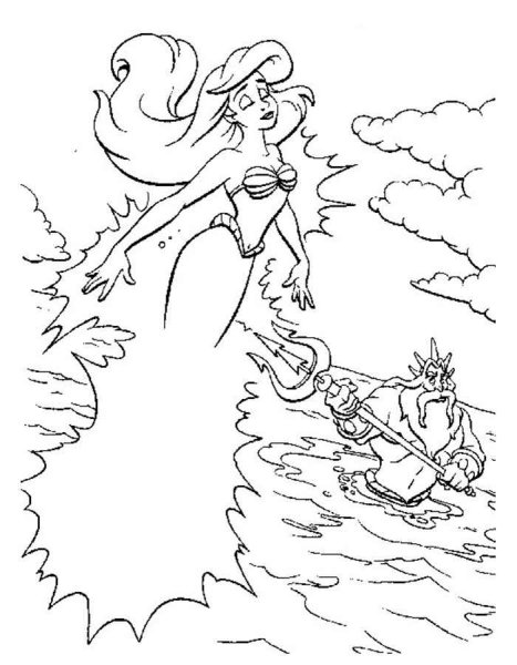 Русалочка 2 раскраска