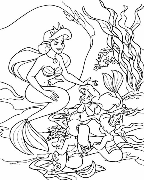 Русалочка 2 Возвращение в море раскраска