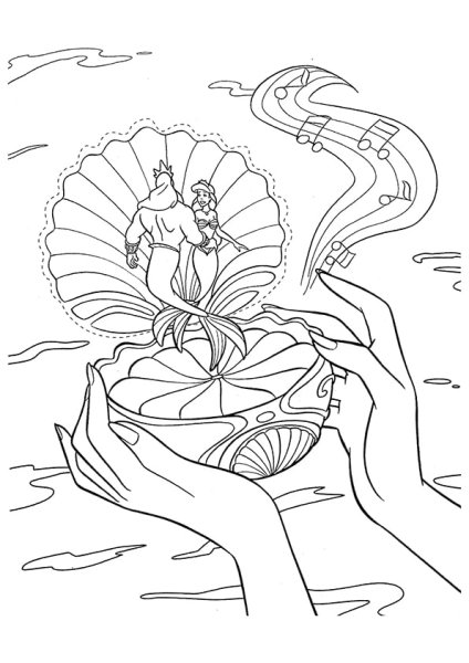 Мама Русалка раскраска