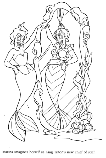 Раскраски Ариель и сестры