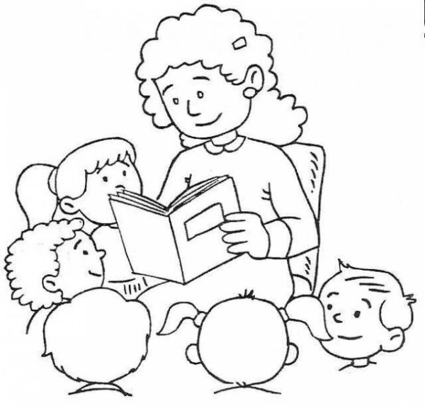 Раскраска. В детском саду