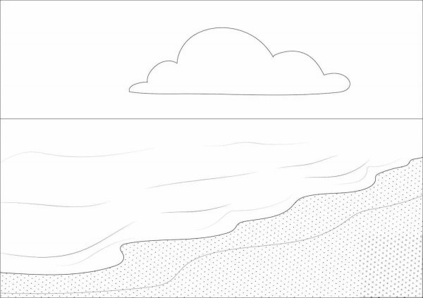 В море. Раскраска