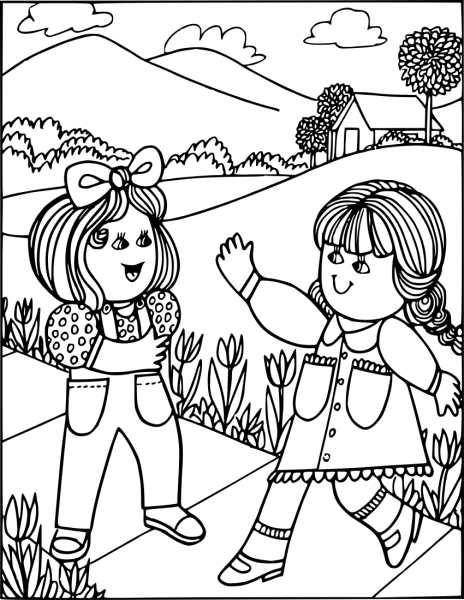 Раскраска Приветствие