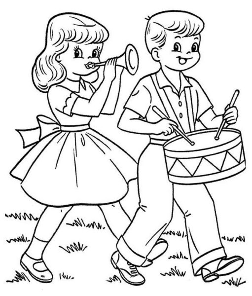 Праздник раскраска для детей