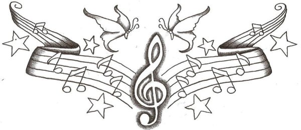 Музыкальный рисунок карандашом