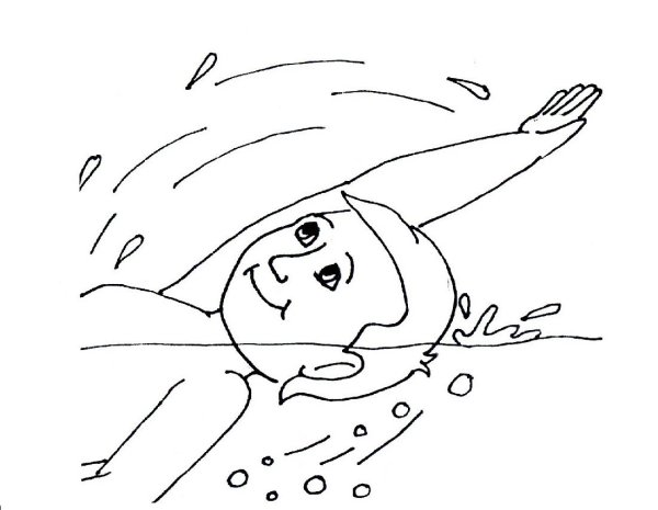 Плавать раскраска