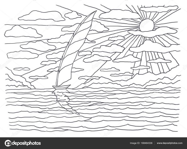 Красота моря раскраска