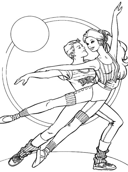 Раскраска спортивная девочка