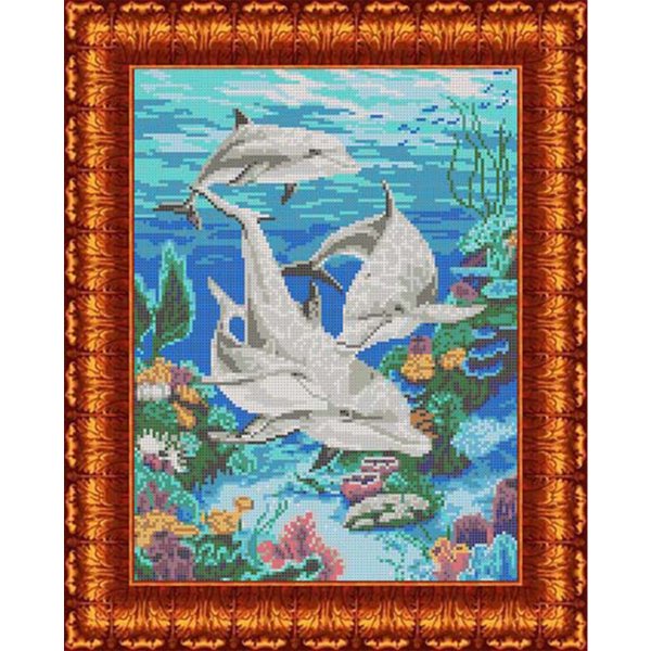 Дельфины картины на холсте