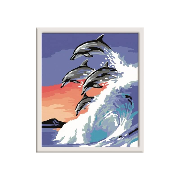 Royal & Langnickel картина по номерам на холсте "остров дельфинов" 22х30 см