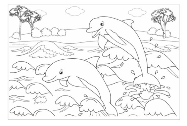 Детский раскраски красота моря