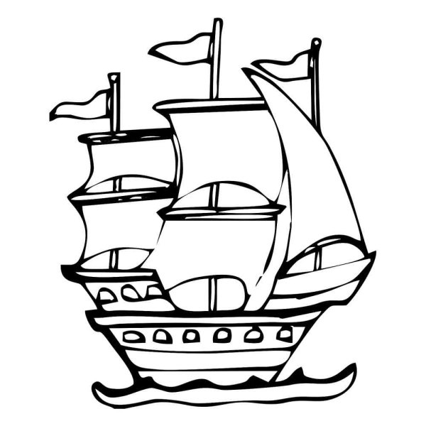 Корабли. Раскраска