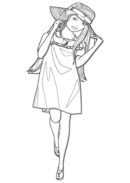 Раскраска модные Наряды