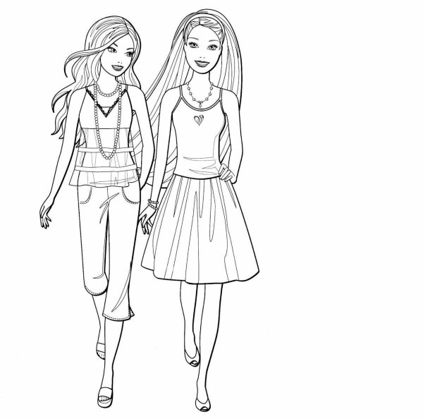 Раскраска. Барби