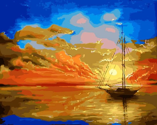 Рисование по номерам море