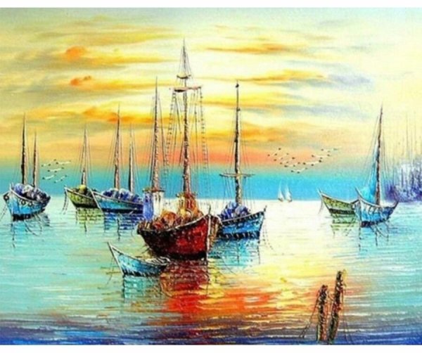 Морской пейзаж акрилом