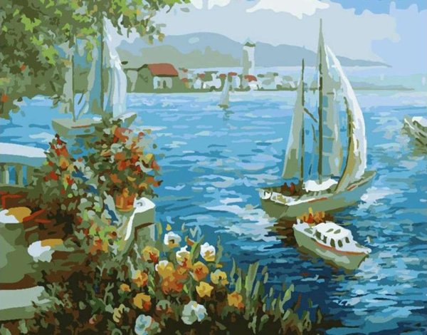 Живопись на холсте "гавань"