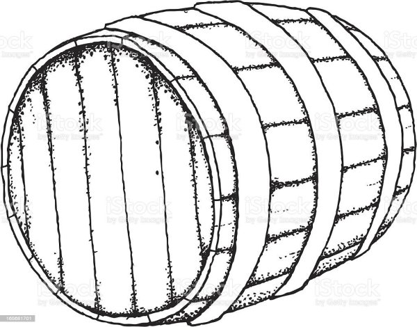 Трафарет бочки на волне
