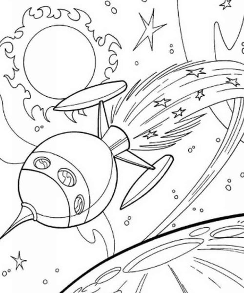 Космос раскраска для детей
