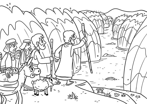 Исход евреев из Египта раскраска