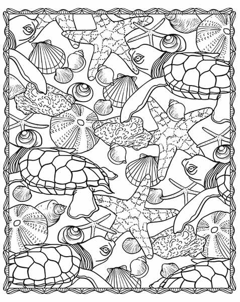 Морское дно раскраска