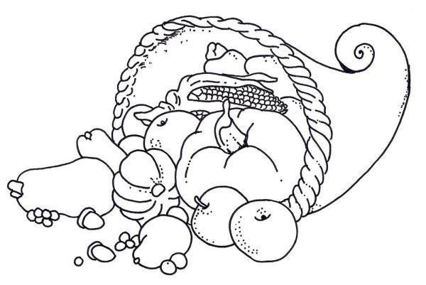 Здоровое питание раскраска