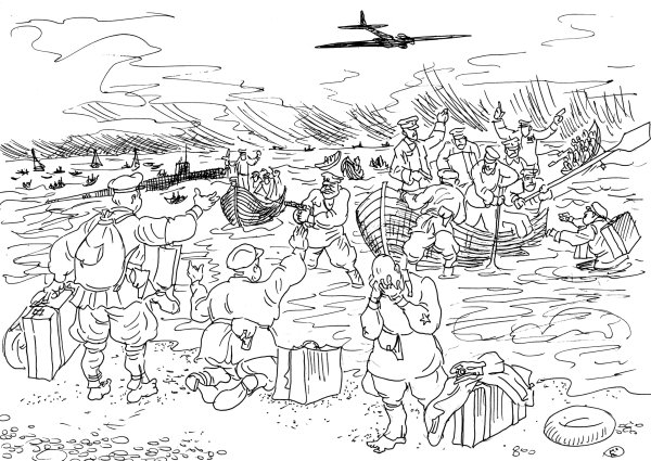 Раскраска война для детей