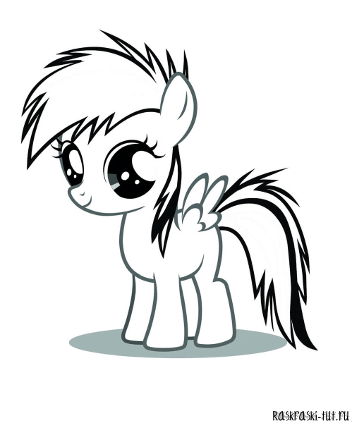 Раскраски мой маленький пони Радуга