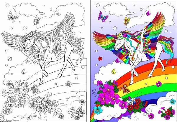 Раскраска антистресс Радуга