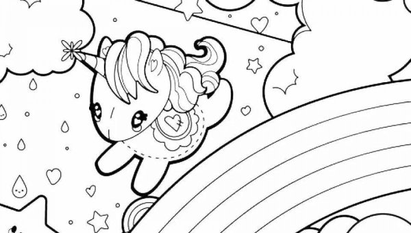 Единорожки. Раскраска