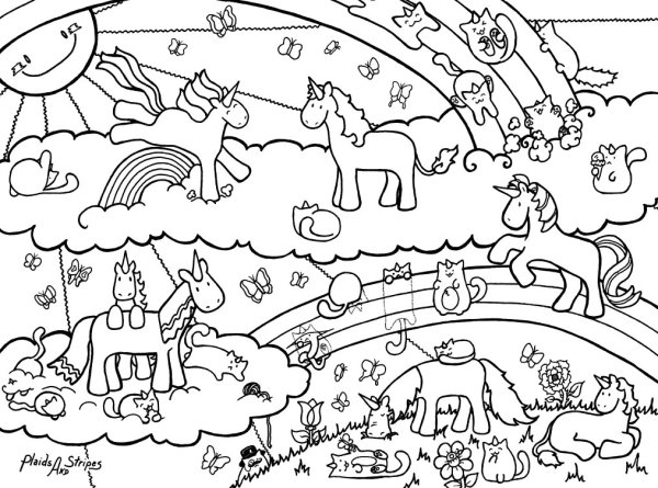 Раскраска Единороги